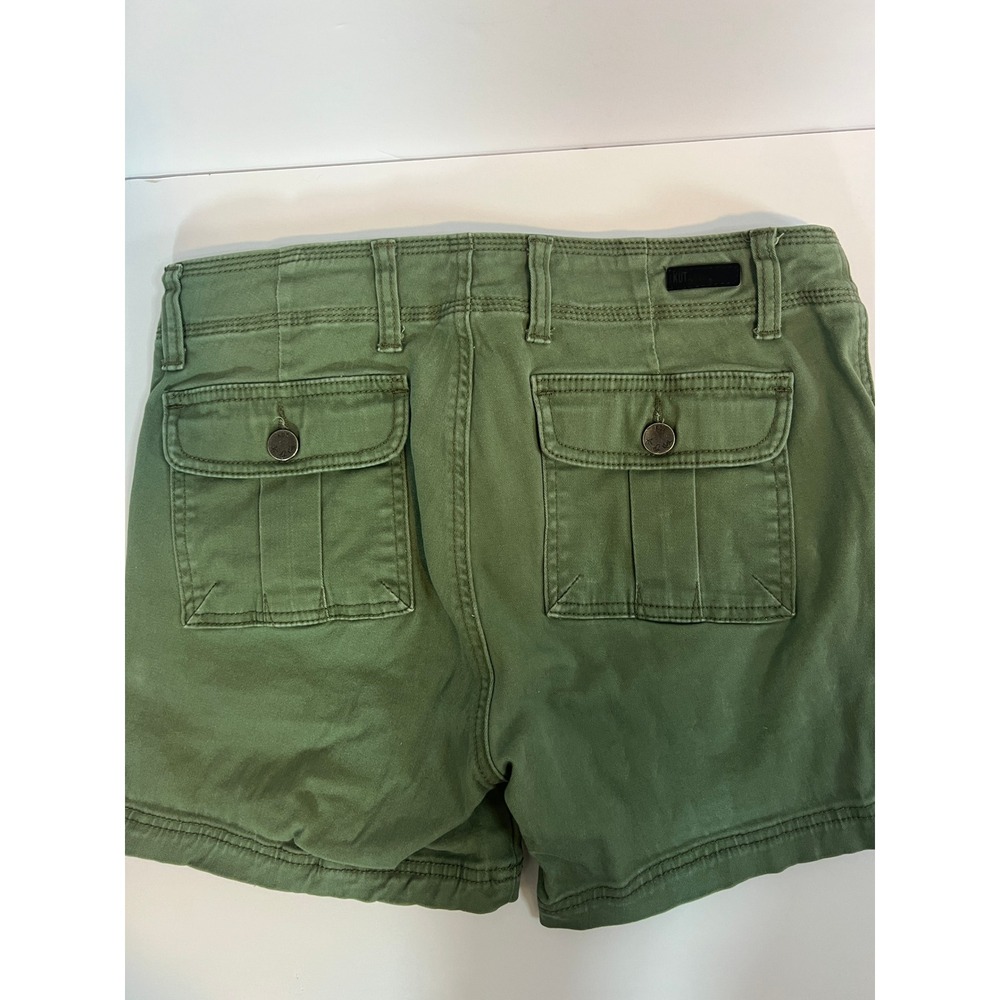 Kut from the Kloth Womens Cargo Shorts Olive Green Size 6 Utility Mini Short - Picture 2 of 7
